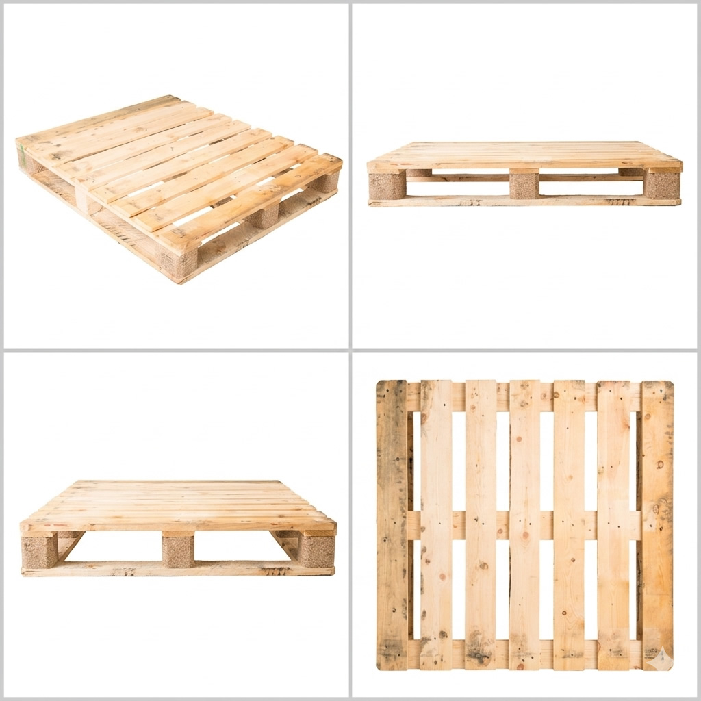 Pallet tipo túnel de madera para almacenamiento y logística
